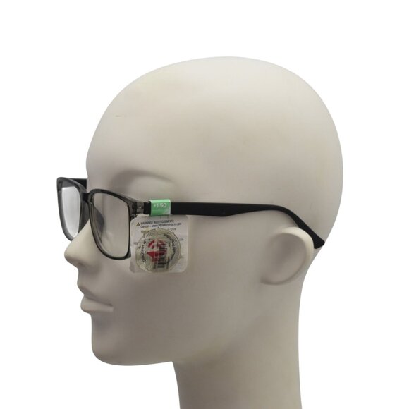 Foster Grant EZ2C2303 Mens Reading Glasses +1.50 Grey Black Frame with Case - Picture 4 of 5